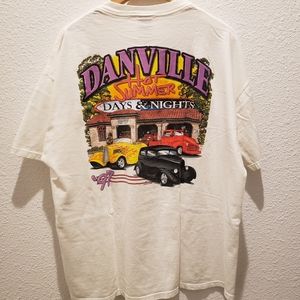 Vintage 1997 Hot Summer Days and Nights Danville, CA Hot Rods T-Shirt Mens Sz XL